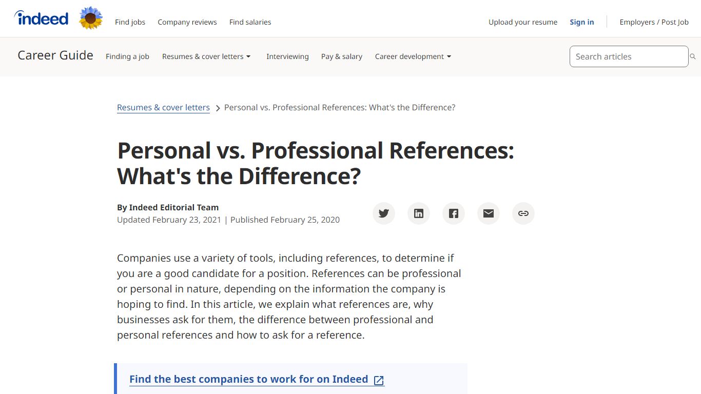 Personal vs. Professional References: What's the Difference?